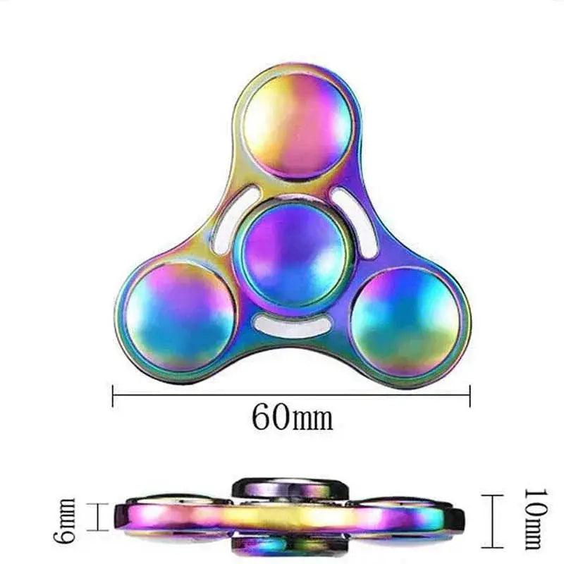  Metal Rainbow Fidget Spinner Colorful EDC Hand Spinner Gifts -  ToylandEU™