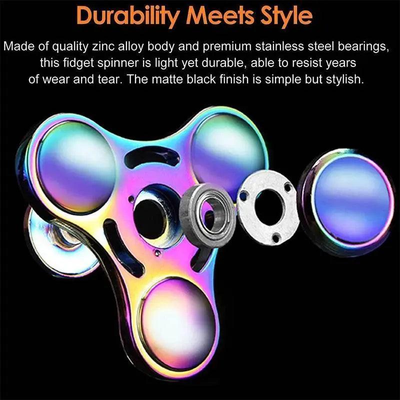  Metal Rainbow Fidget Spinner Colorful EDC Hand Spinner Gifts -  ToylandEU™