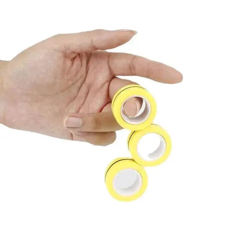  3PCS Fingertip Magnetic Rings Colorful Relief Fidget Toys Set for Adult Magnet Spinner -  ToylandEU™