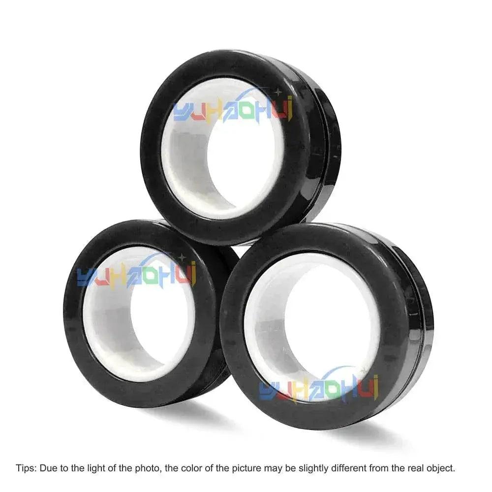  3PCS Fingertip Magnetic Rings Colorful Relief Fidget Toys Set for Adult Magnet Spinner -  ToylandEU™