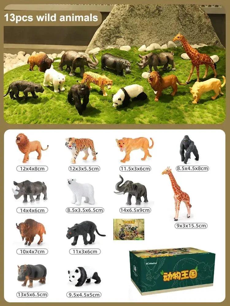  Educational Animal Figure Toy Set With Picture Book -  ToylandEU™