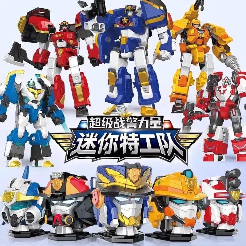  Mini Force Transformation Robot Head Badge Figure Marine Cop -  ToylandEU™