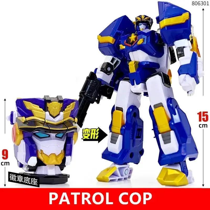  Mini Force Transformation Robot Head Badge Figure Marine Cop -  ToylandEU™