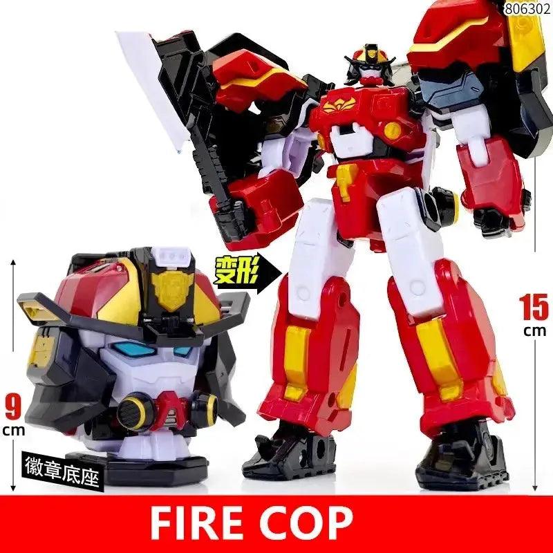  Mini Force Transformation Robot Head Badge Figure Marine Cop -  ToylandEU™