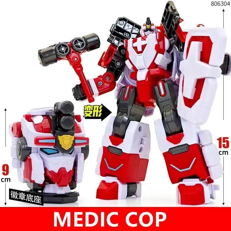  Mini Force Transformation Robot Head Badge Figure Marine Cop -  ToylandEU™
