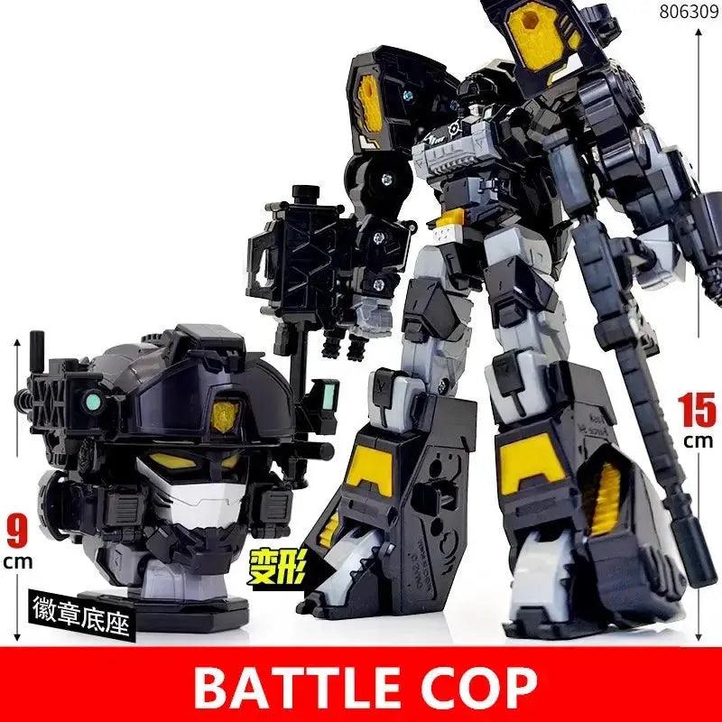  Mini Force Transformation Robot Head Badge Figure Marine Cop -  ToylandEU™