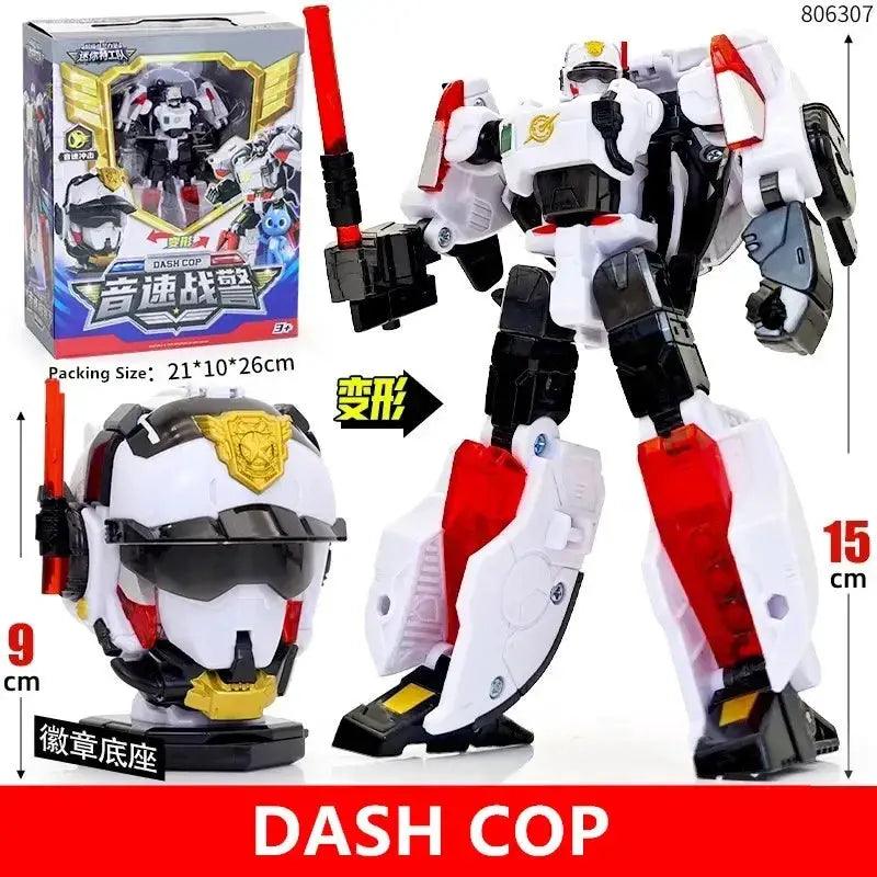  Mini Force Transformation Robot Head Badge Figure Marine Cop -  ToylandEU™