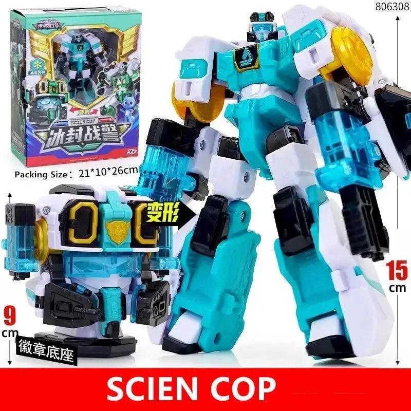  Mini Force Transformation Robot Head Badge Figure Marine Cop -  ToylandEU™