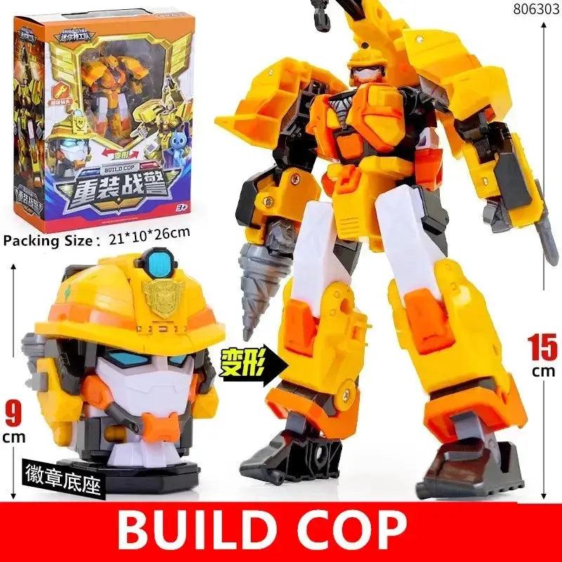  Mini Force Transformation Robot Head Badge Figure Marine Cop -  ToylandEU™