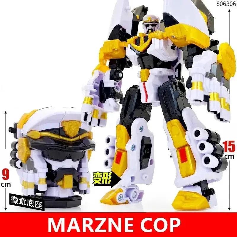 Mini Force Transformation Robot Head Badge Figure Marine Cop -  ToylandEU™
