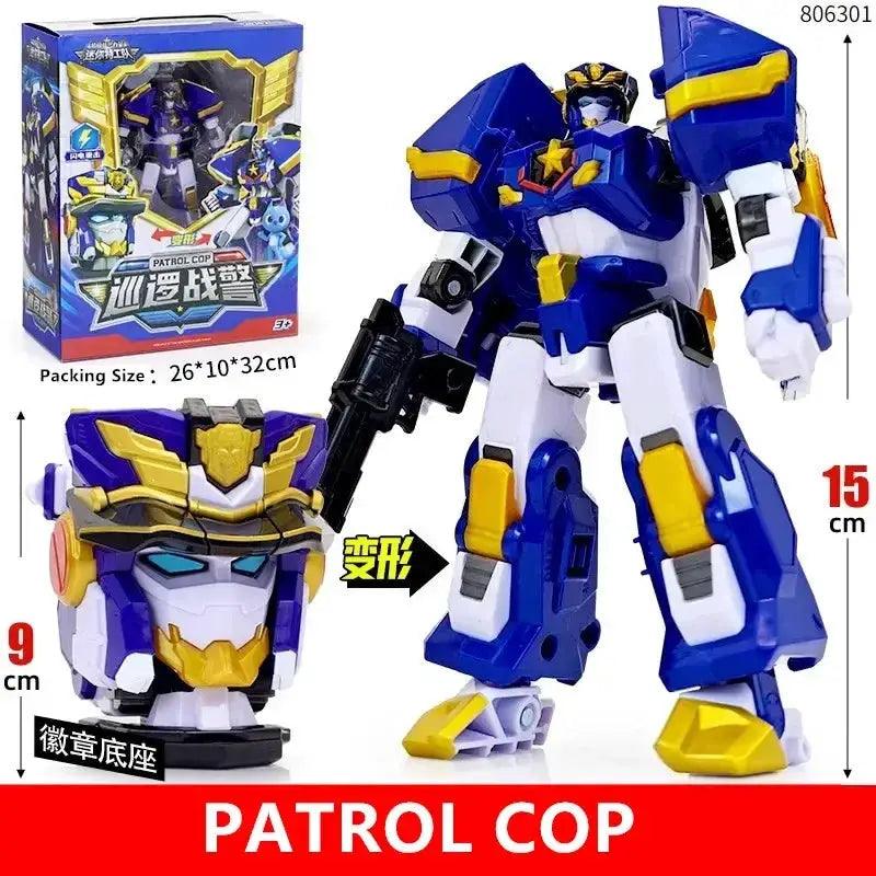  Mini Force Transformation Robot Head Badge Figure Marine Cop -  ToylandEU™