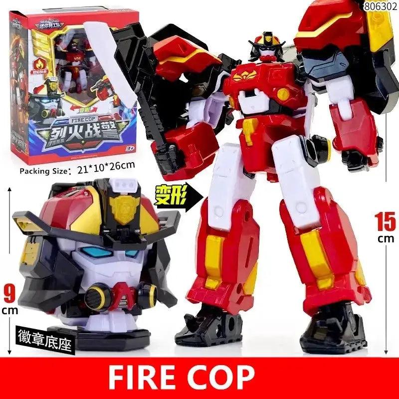 Mini Force Transformation Robot Head Badge Figure Marine Cop -  ToylandEU™