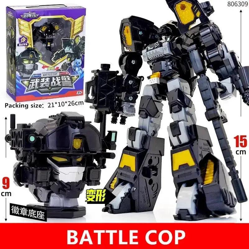  Mini Force Transformation Robot Head Badge Figure Marine Cop -  ToylandEU™