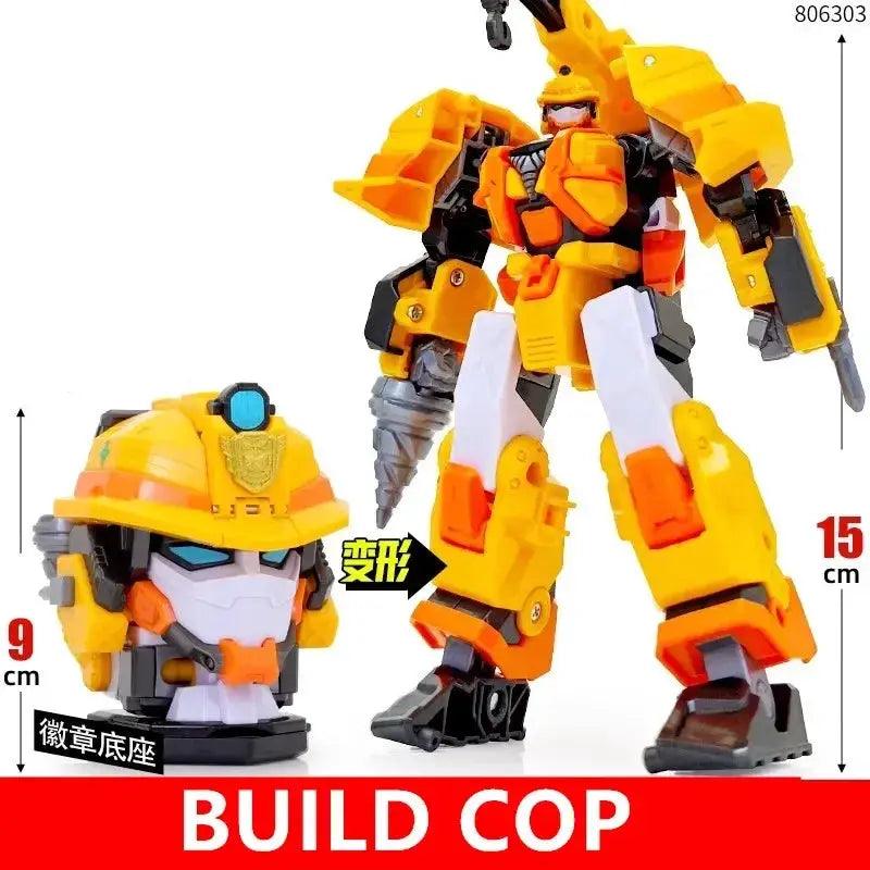  Mini Force Transformation Robot Head Badge Figure Marine Cop -  ToylandEU™