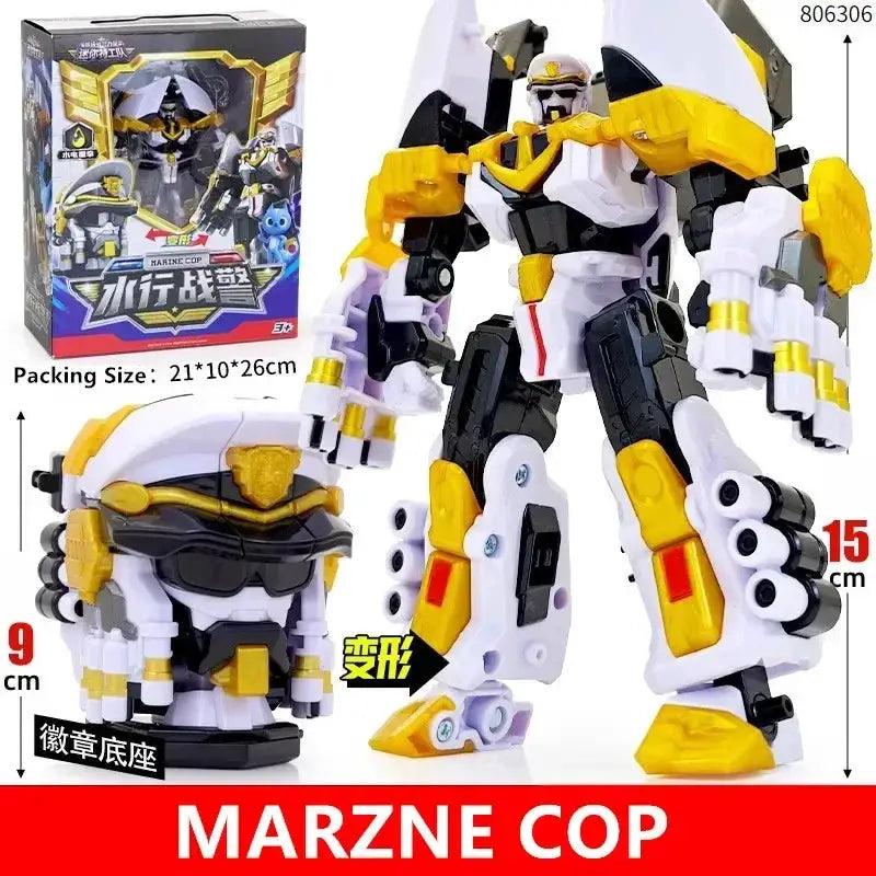  Mini Force Transformation Robot Head Badge Figure Marine Cop -  ToylandEU™