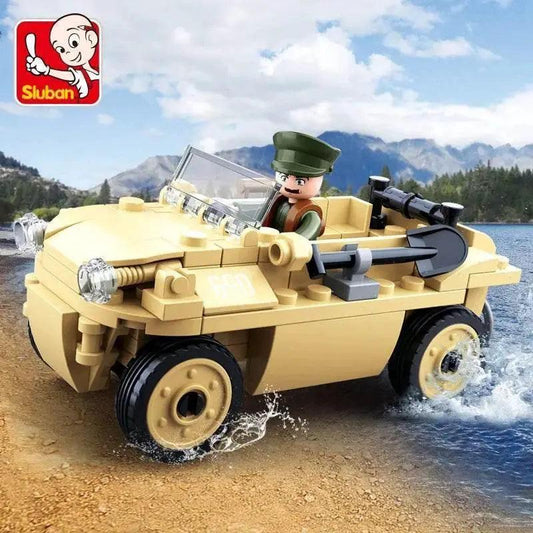  103PCS Military WW2 Amphibious Car Model Bricks Army Soldier Figures Set -  ToylandEU™