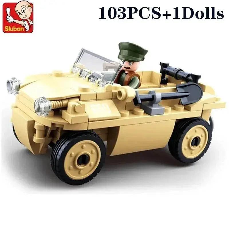  103PCS Military WW2 Amphibious Car Model Bricks Army Soldier Figures Set -  ToylandEU™