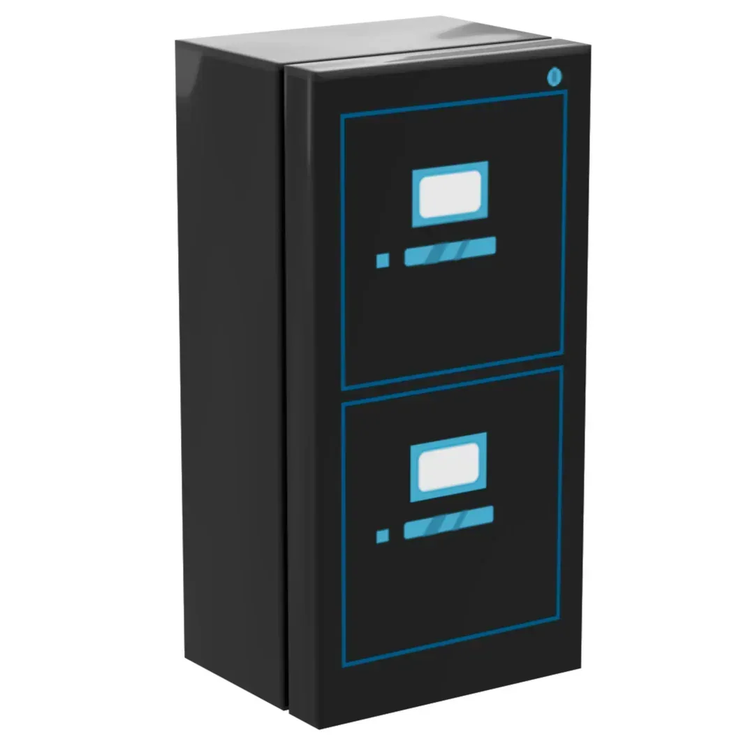 Minifigs Filing Cabinet Made With LEGO Bricks 1.3 Inch High 0.6 Inch Wide 0.5 Inch Deep Includes 2x4 Tile And 2x4 Brick - ToylandEU