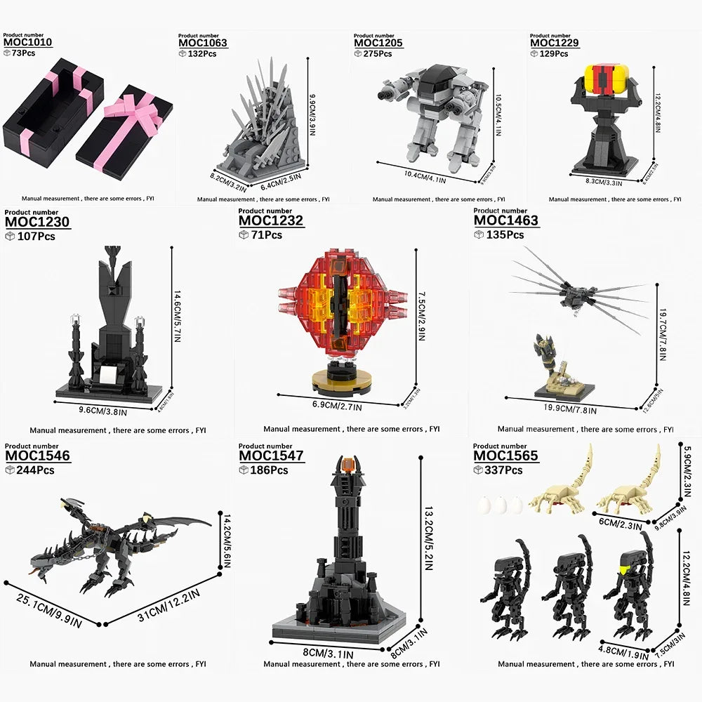 Film Blocks Set MOC Brick Model Kit For Adults Educational - ToylandEU