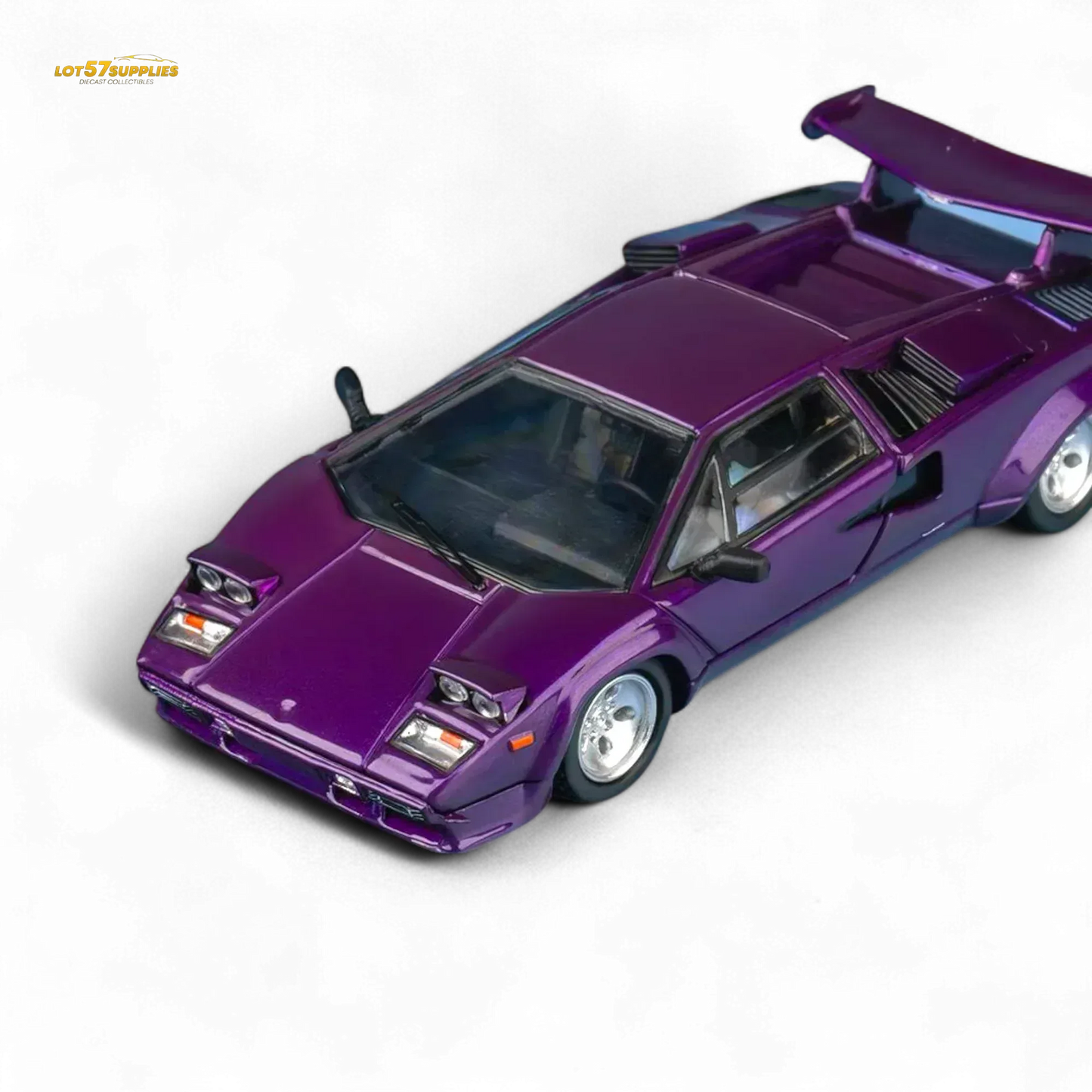 Findclassically Countach LP5000S - Metallic Purple w/ Wing 1:64 - ToylandEU