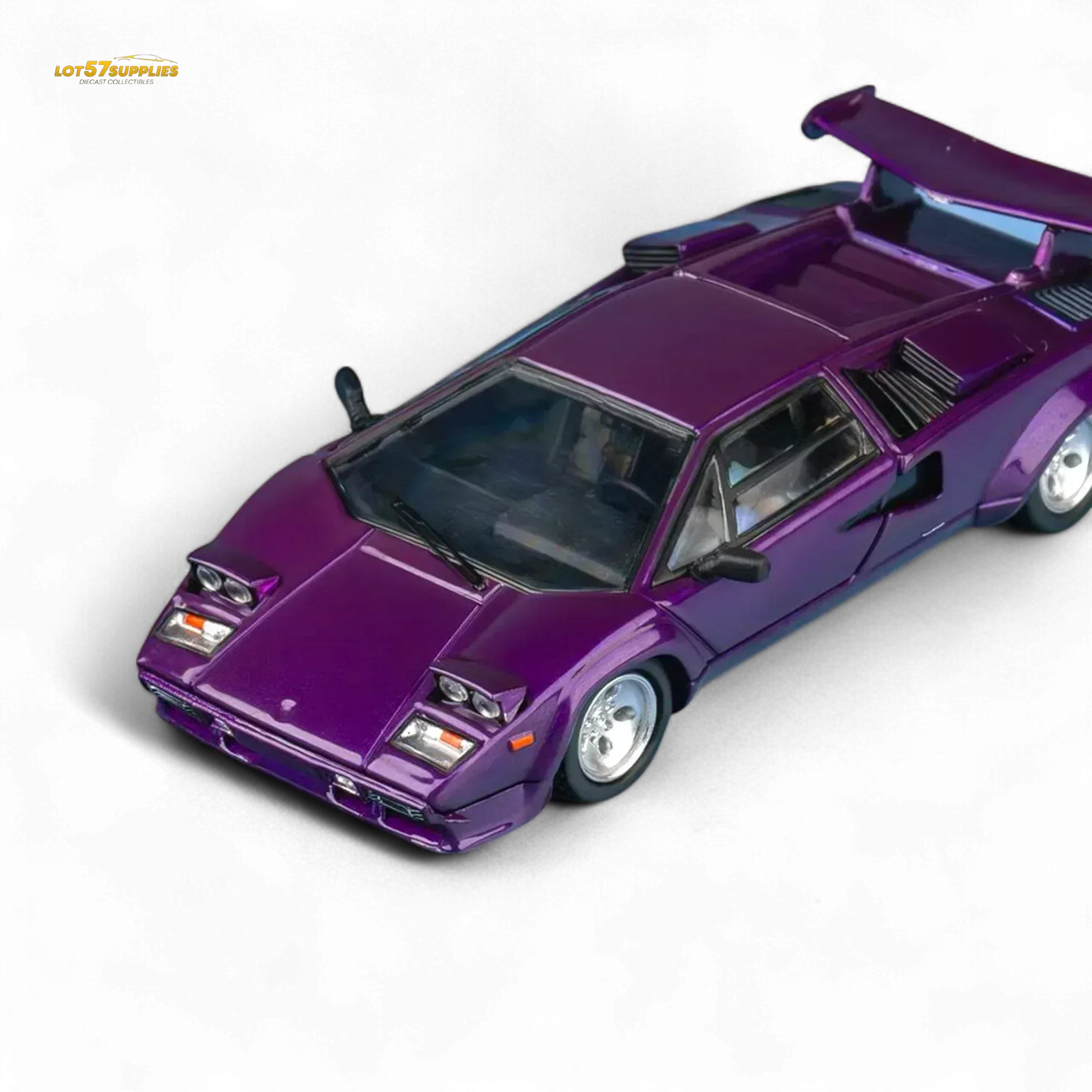 Findclassically Countach LP5000S - Metallic Purple w/ Wing 1:64 - ToylandEU