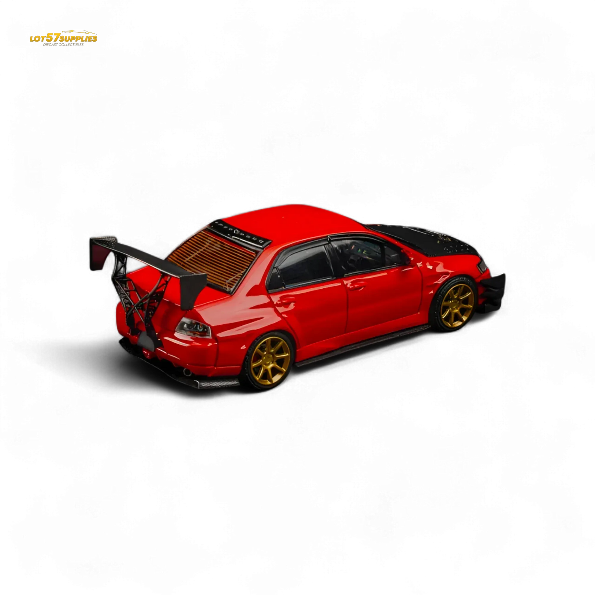 Findclassically Mitsubishi Lancer 9th Gen Red Carbon Hood 1:64 - ToylandEU