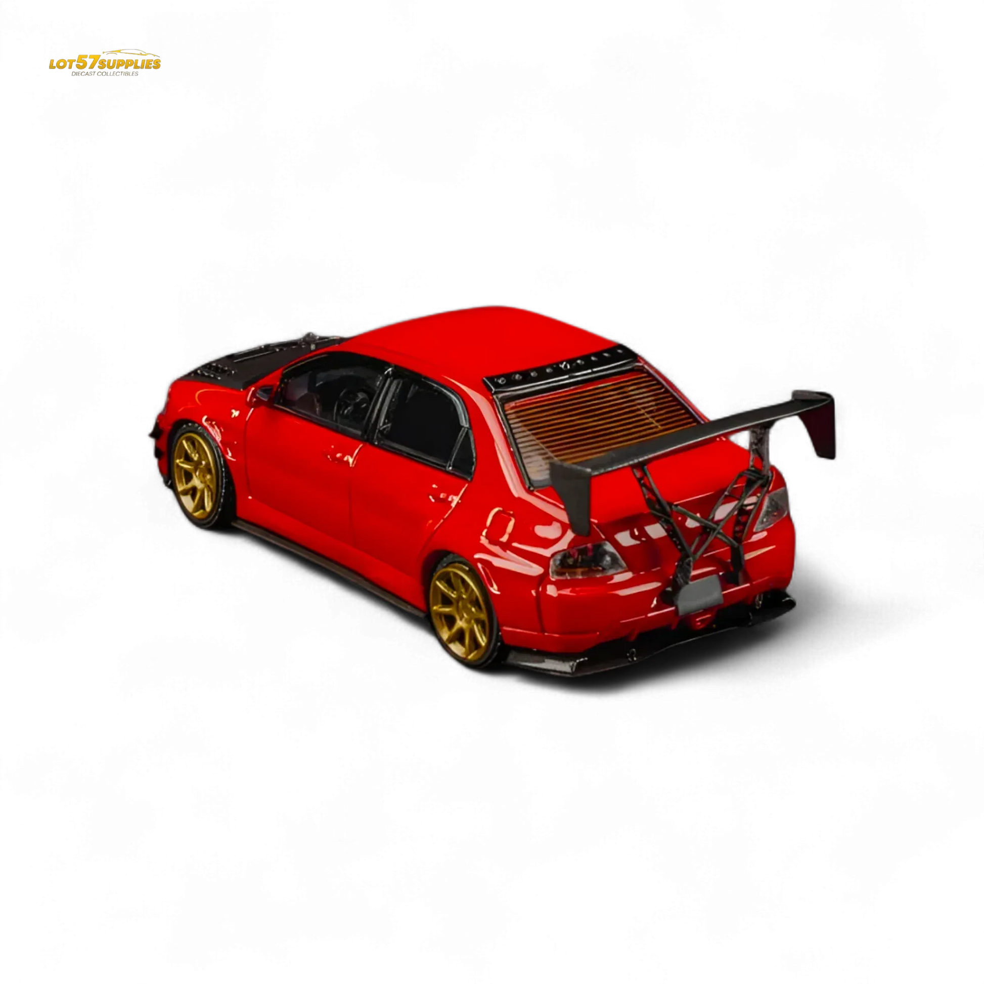 Findclassically Mitsubishi Lancer 9th Gen Red Carbon Hood 1:64 - ToylandEU
