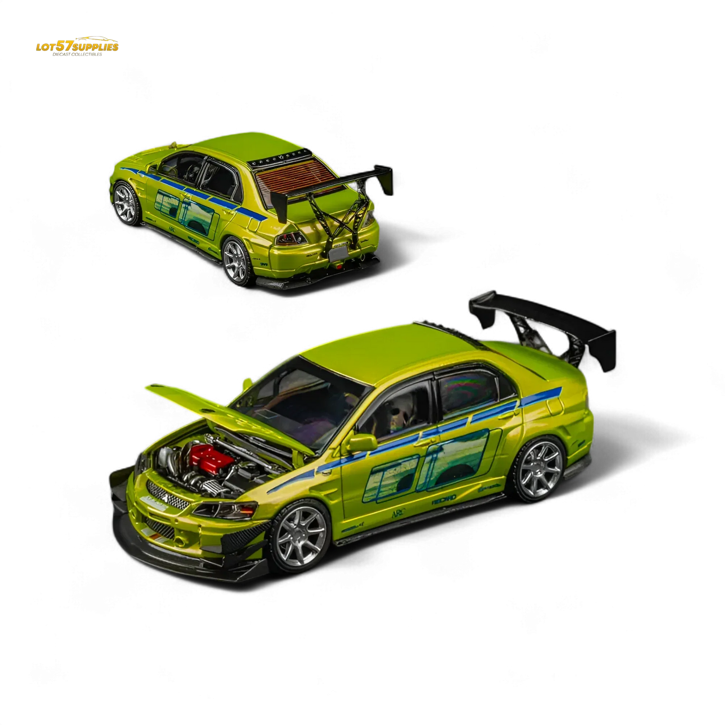 Findclassically Mitsubishi Lancer Evo 9 FNF Bryan Livery Green 1:64 - ToylandEU