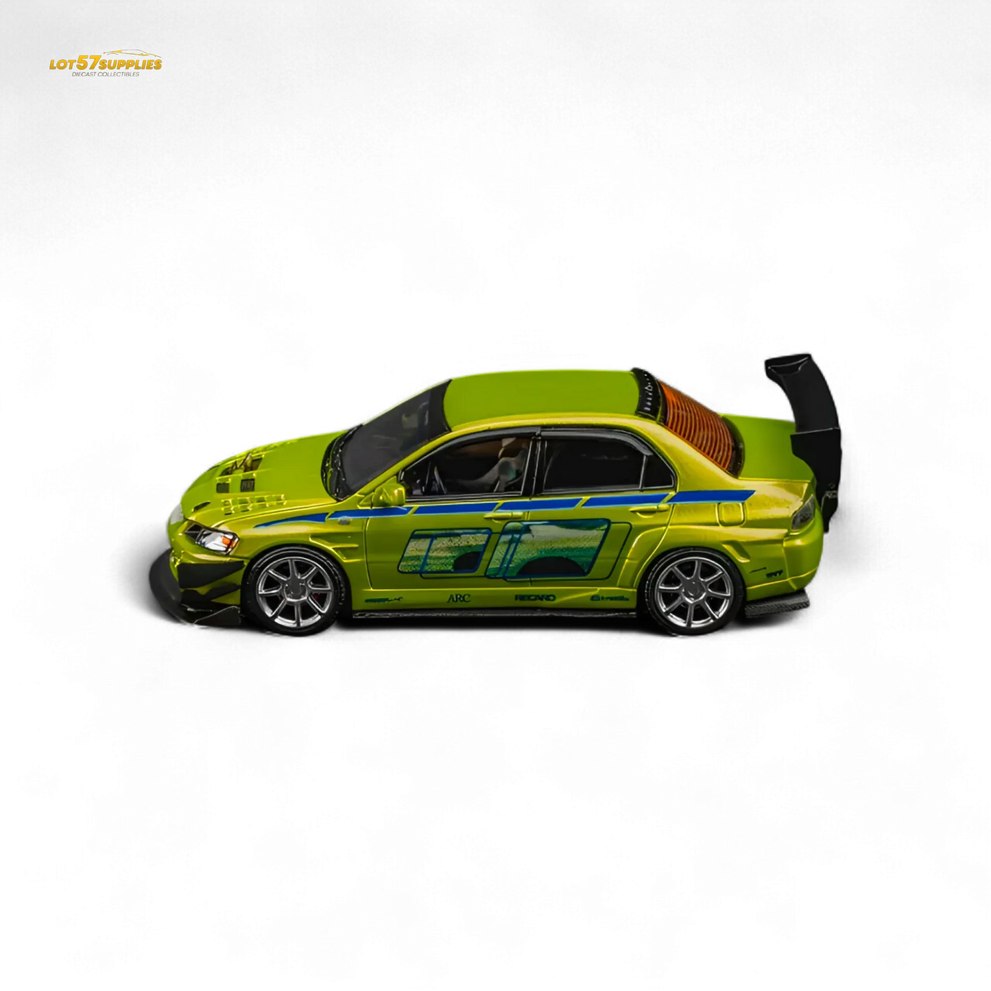 Findclassically Mitsubishi Lancer Evo 9 FNF Bryan Livery Green 1:64 - ToylandEU