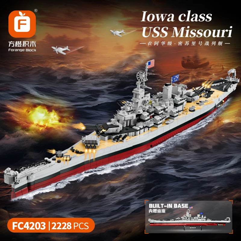 Fine Building Block Set 2081 Piece Bismarck Battleship Gift - ToylandEU