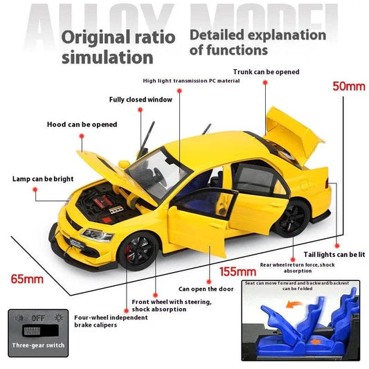 Fine Diecast Car Mitsubishi Lancer Evolution IX Sound Gift - ToylandEU