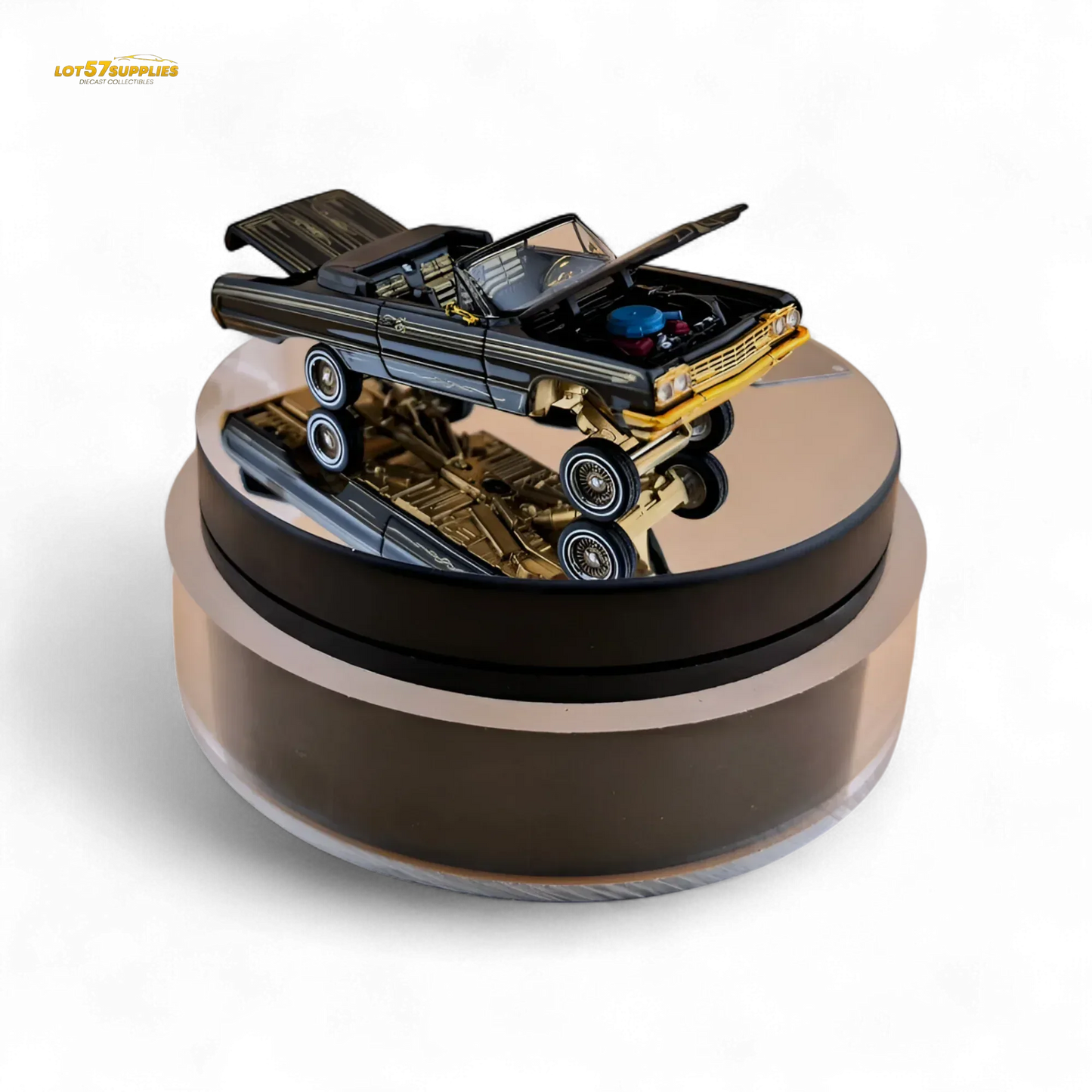 Chevrolet Impala Lowrider Diecast 1:64 Limited Black Gold Edition - ToylandEU