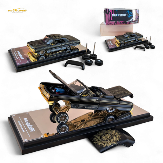  Chevrolet Impala Diecast Lowrider Black Gold Livery -  ToylandEU™