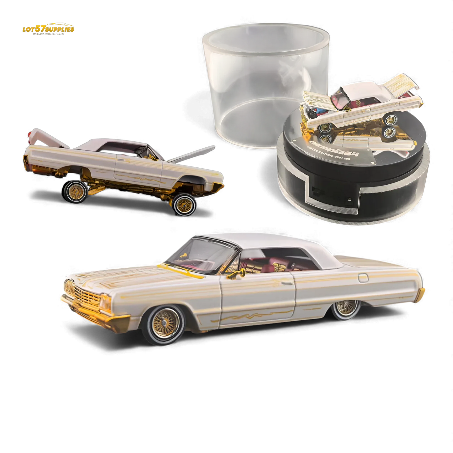 Fine Works64 Chevrolet Impala Metallic Platinum Luxury 1:64 - ToylandEU