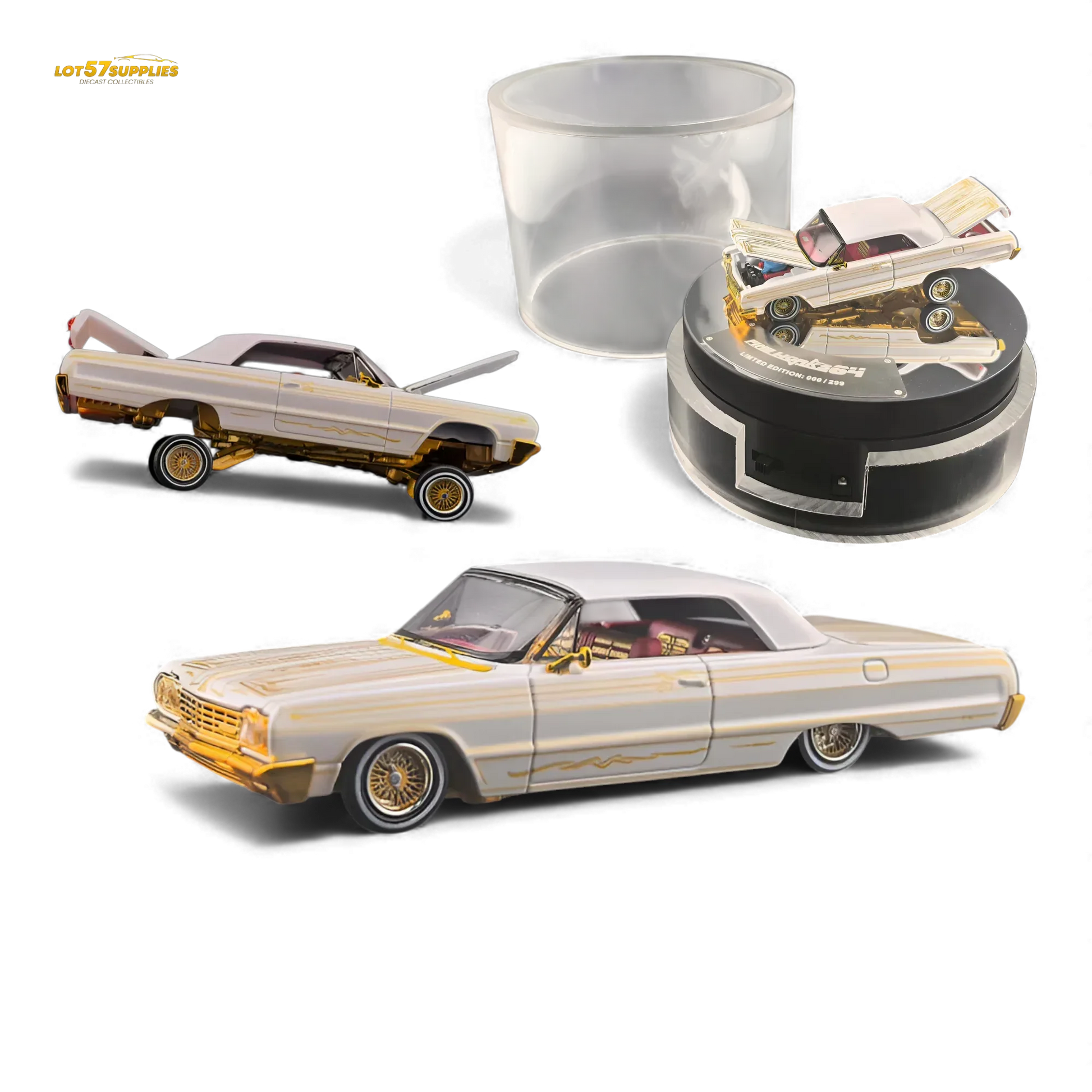 Fine Works64 Chevrolet Impala Metallic Platinum Luxury 1:64 - ToylandEU