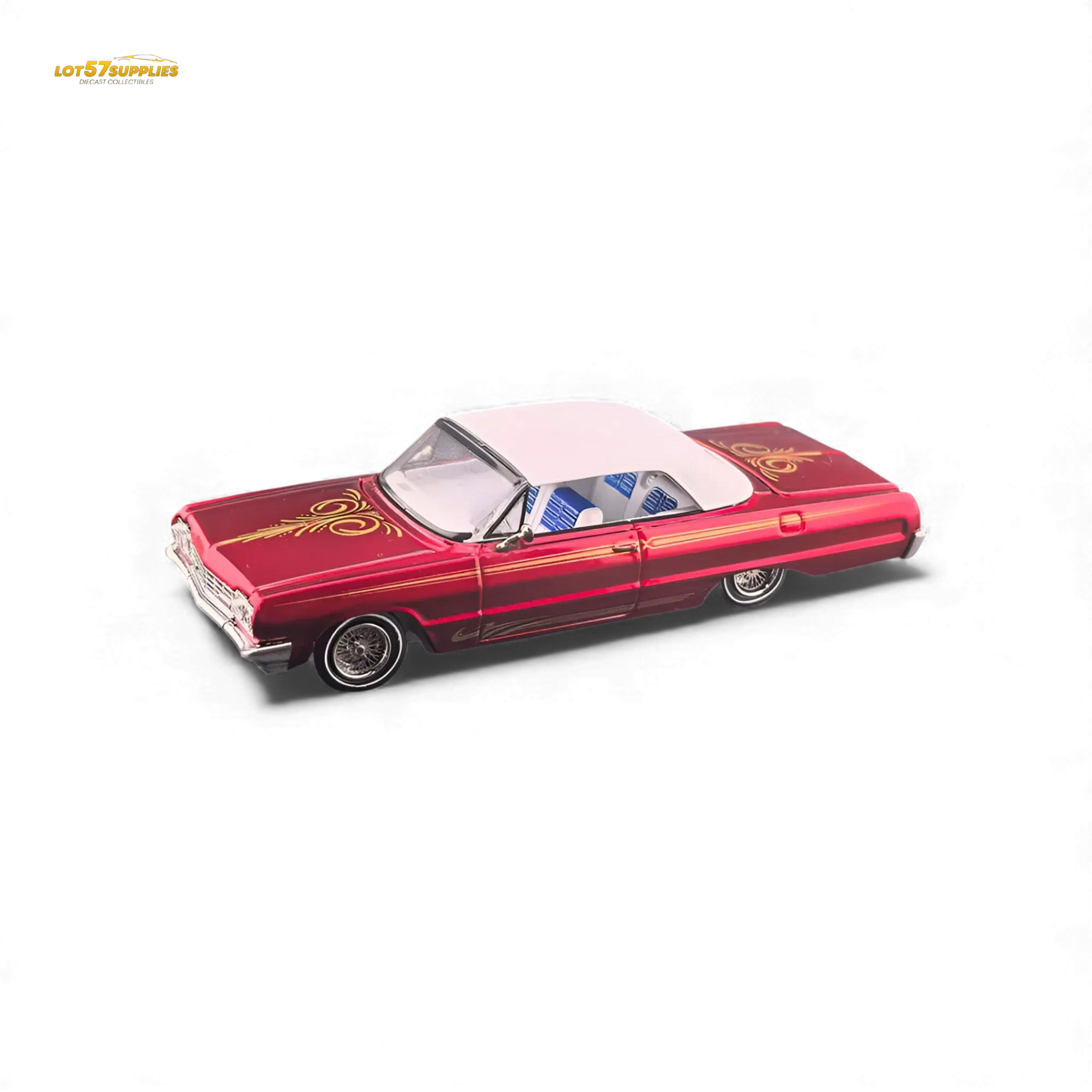 Fine Works64 Chevrolet Impala Transparent Red 1:64 - ToylandEU