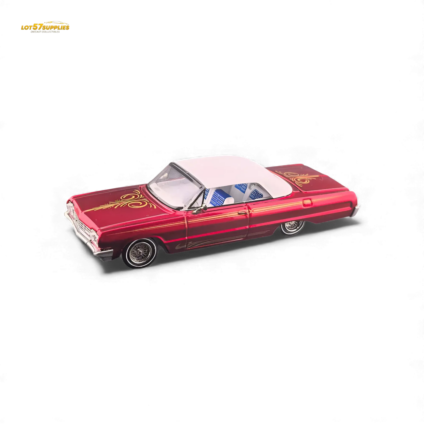 Chevrolet Impala 1:64 Transparent Red Luxury Show Quality Edition - ToylandEU