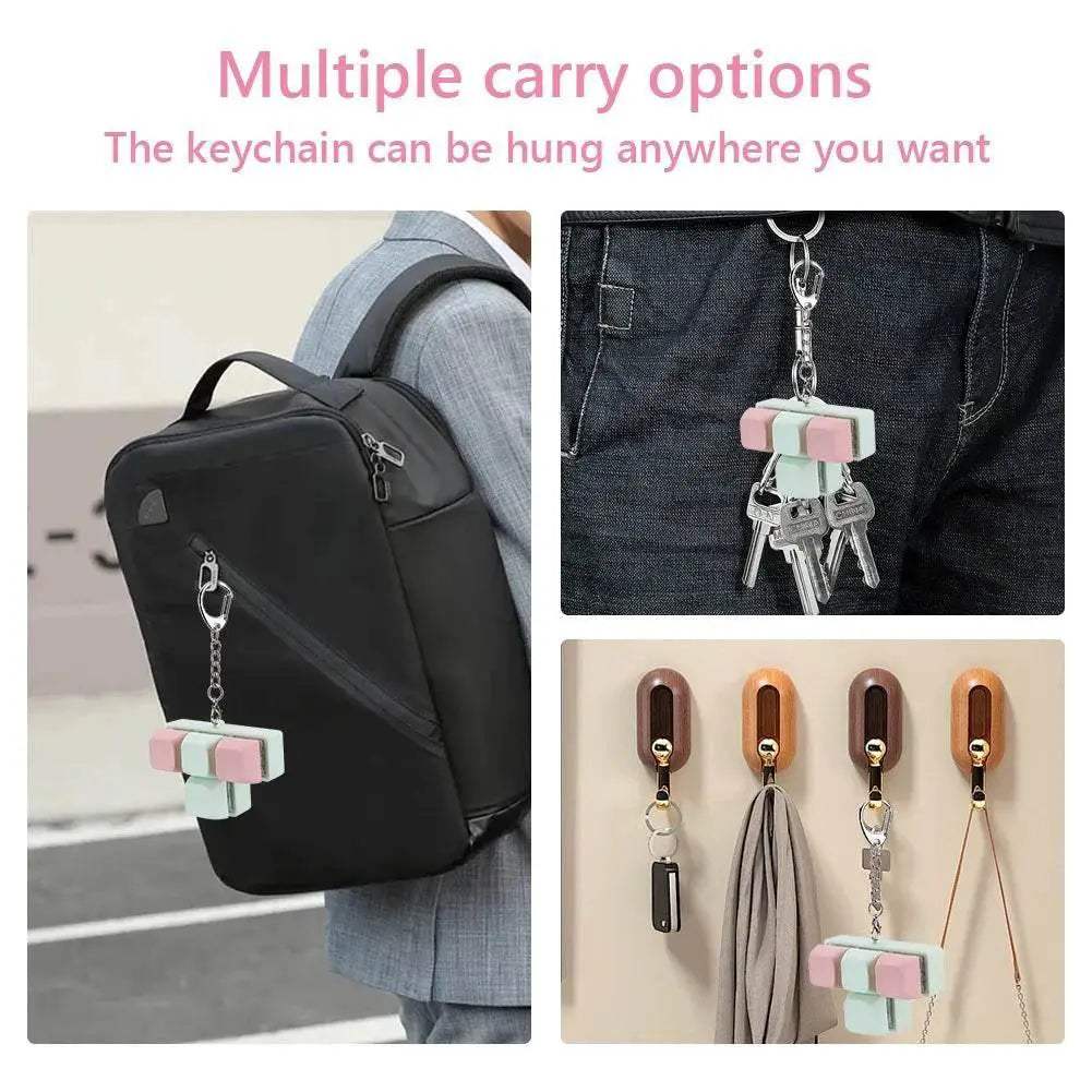  Finger Keyboard Fidget Toys 4-Button Keyboard Fidget Clicker Keychain Finger Calming Keychain Stress Relief Toys for Kids Adults -  ToylandEU™