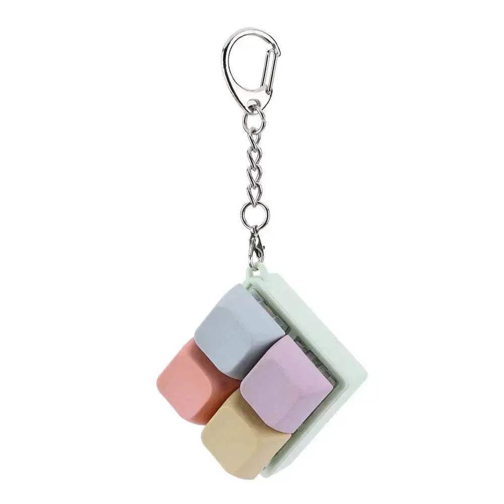 Finger Keyboard Fidget Toys 4-Button Keyboard Fidget Clicker Keychain Finger Calming Keychain Stress Relief Toys for Kids Adults -  ToylandEU™