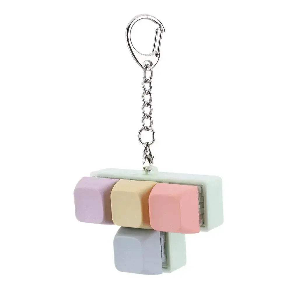  Finger Keyboard Fidget Toys 4-Button Keyboard Fidget Clicker Keychain Finger Calming Keychain Stress Relief Toys for Kids Adults -  ToylandEU™
