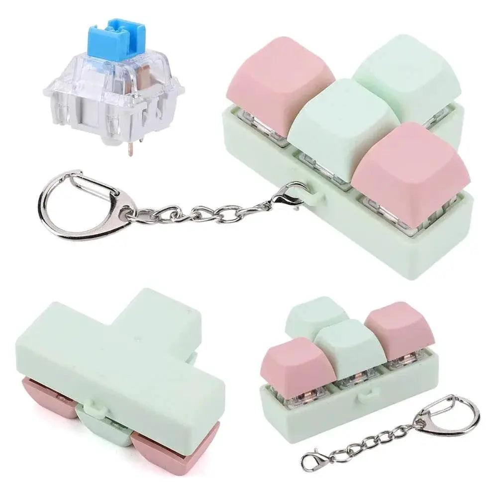  Finger Keyboard Fidget Toys 4 Keys Keyboard Clicker Toy Decompress Fingertip Keychain Finger Calming Keychain Stress Relief Toy -  ToylandEU™