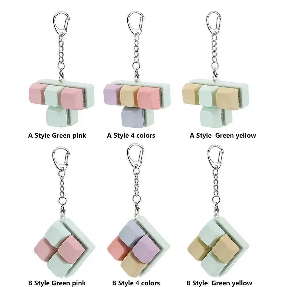  Finger Keyboard Fidget Toys 4 Keys Keyboard Clicker Toy Decompress Fingertip Keychain Finger Calming Keychain Stress Relief Toy -  ToylandEU™