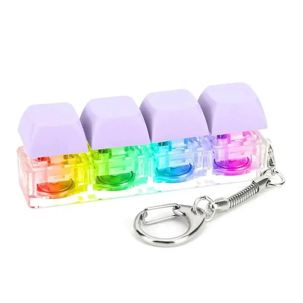  Finger Keyboard Fidget Toys 4 Keys Keyboard Clicker Toy Decompress Fingertip Keychain Finger Calming Keychain Stress Relief Toy -  ToylandEU™