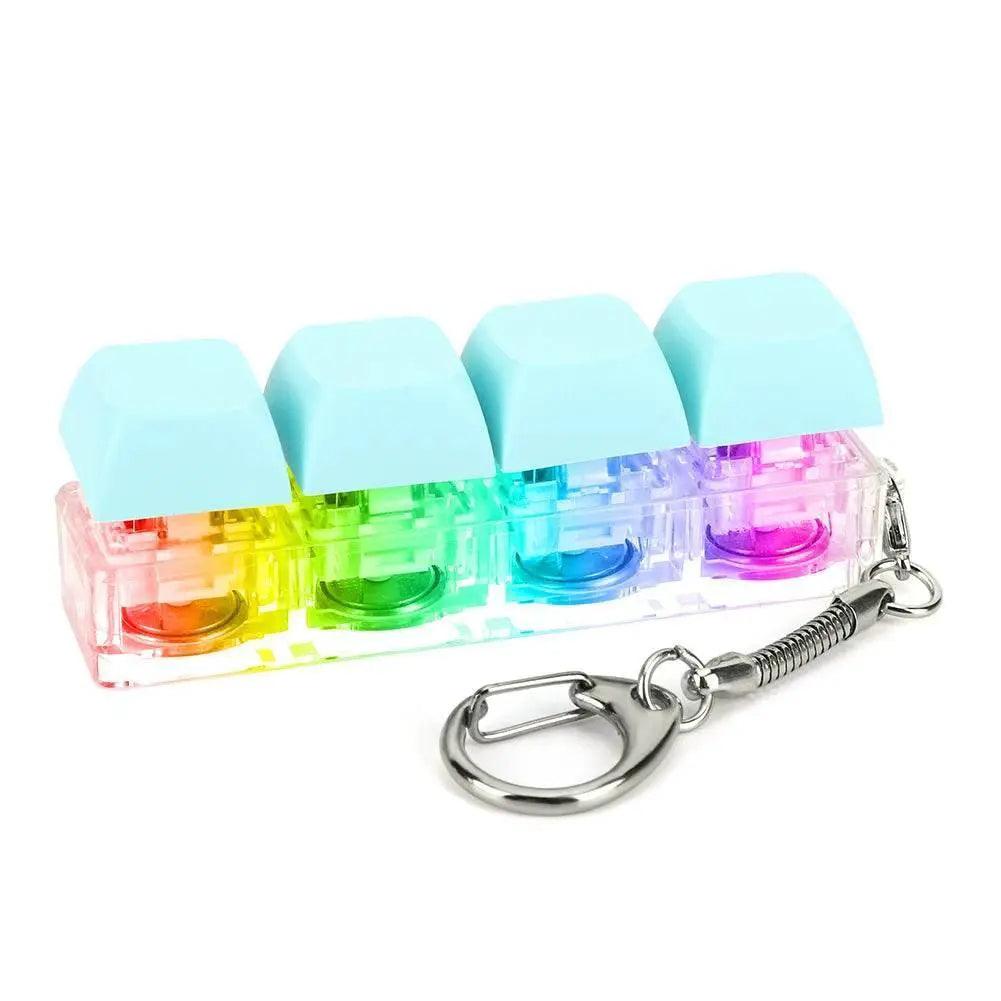 Finger Keyboard Fidget Toys 4 Keys Keyboard Clicker Toy Decompress Fingertip Keychain Finger Calming Keychain Stress Relief Toy -  ToylandEU™