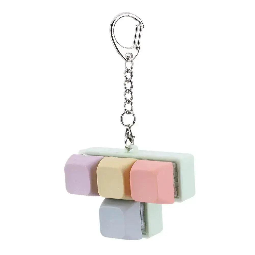  Finger Keyboard Fidget Toys 4 Keys Keyboard Clicker Toy Decompress Fingertip Keychain Finger Calming Keychain Stress Relief Toy -  ToylandEU™