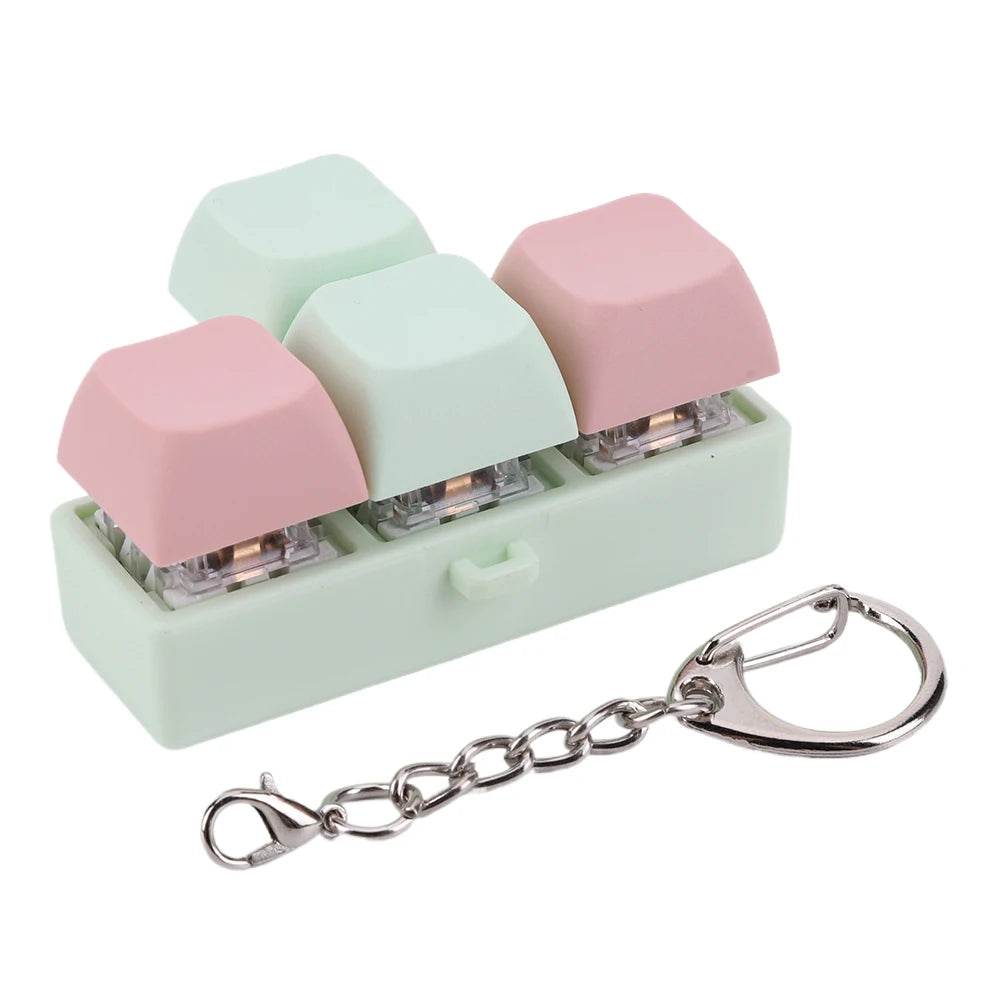 Finger Keyboard Fidget Toys 4 Keys Keyboard Clicker Toy Decompress Fingertip Keychain Finger Calming Keychain Stress Relief Toy - ToylandEU