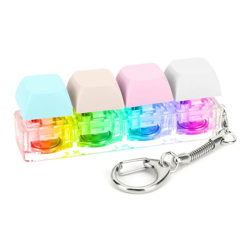 Finger Keyboard Fidget Toys 4 Keys Keyboard Clicker Toy Decompress Fingertip Keychain Finger Calming Keychain Stress Relief Toy - ToylandEU