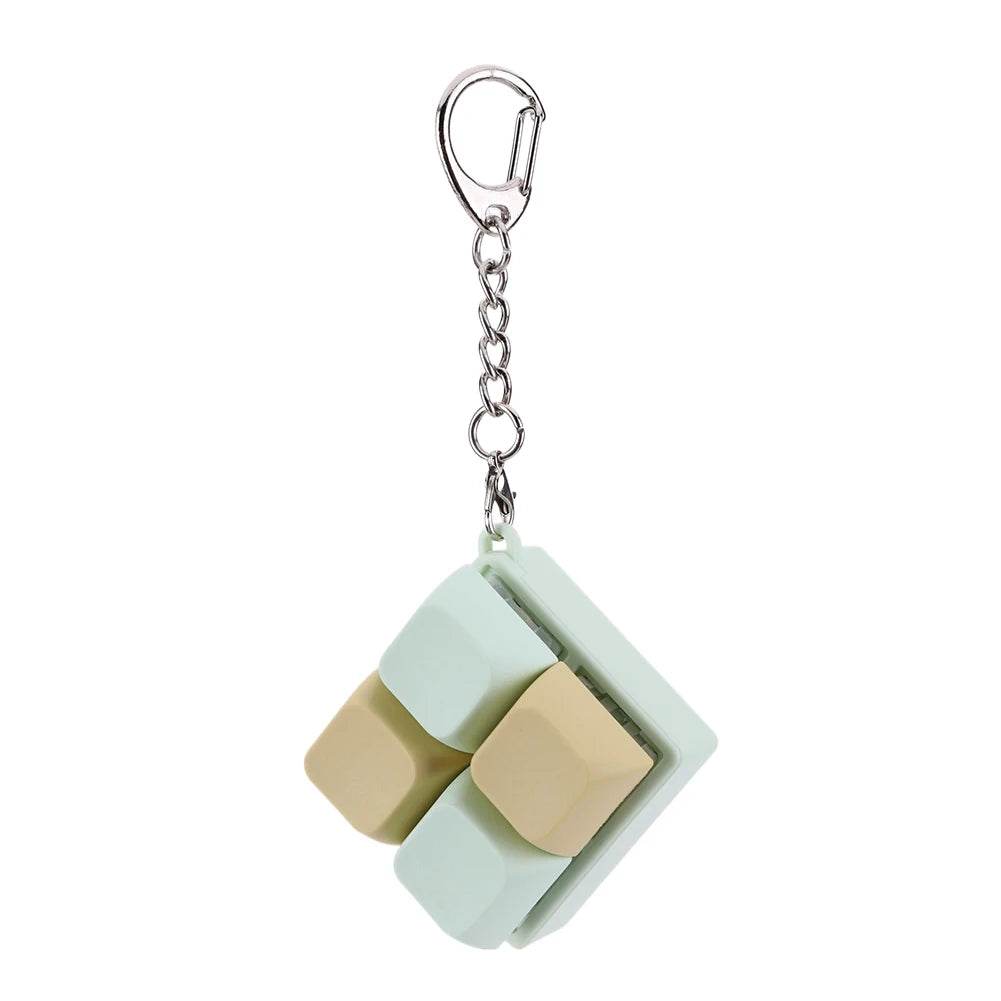 Finger Keyboard Fidget Toys 4 Keys Keyboard Clicker Toy Decompress Fingertip Keychain Finger Calming Keychain Stress Relief Toy - ToylandEU