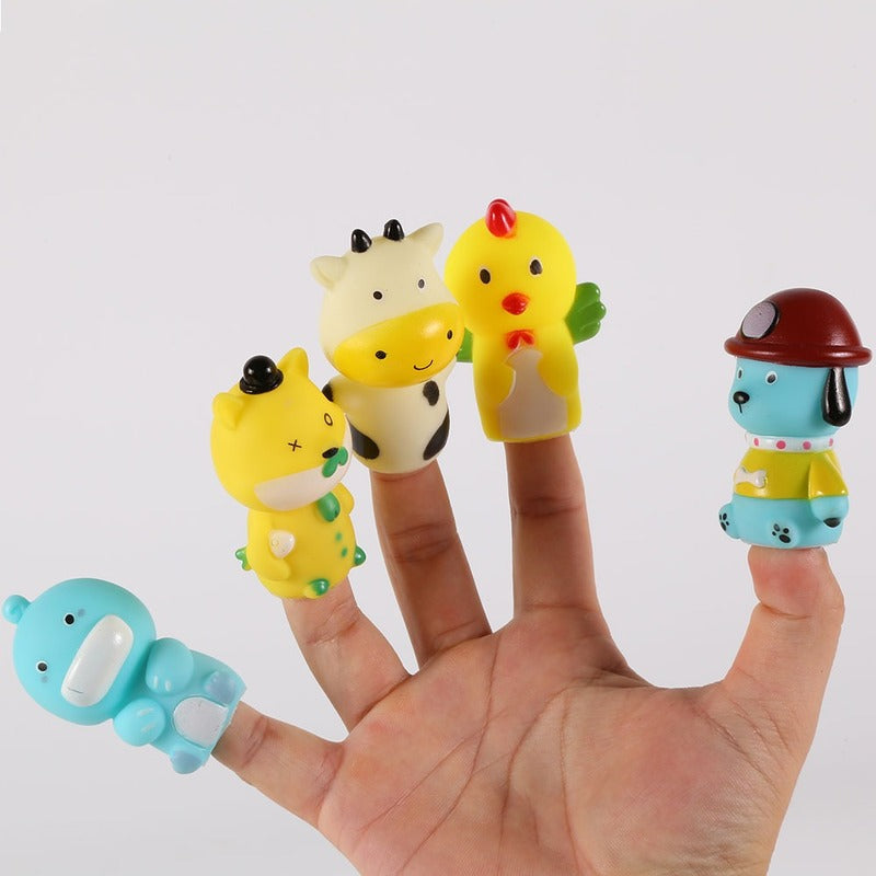 Mini Animal Finger Puppets - Set of Educational Plastic Toys - ToylandEU