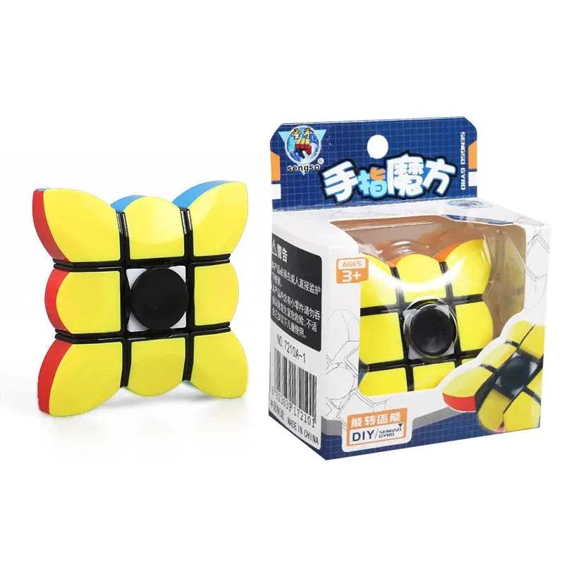 SENGSO Fingertip Gyro Fidget Hand Spinner Relax Stress Toy Puzzle Magic Cube 1x3x3 Fingers Speed Twist Anti-Stress Cube - ToylandEU